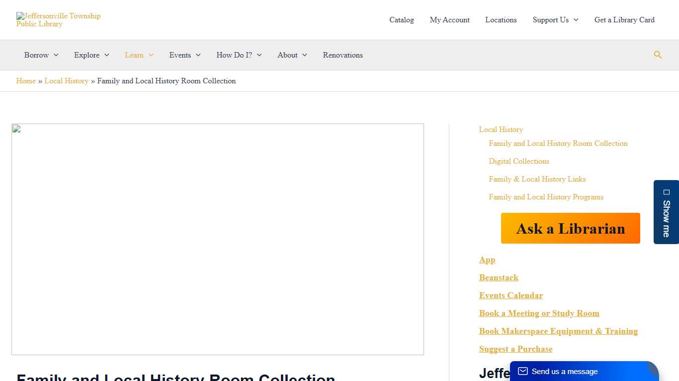 Family and Local History Room Collection • Jeffersonville Township Public Library