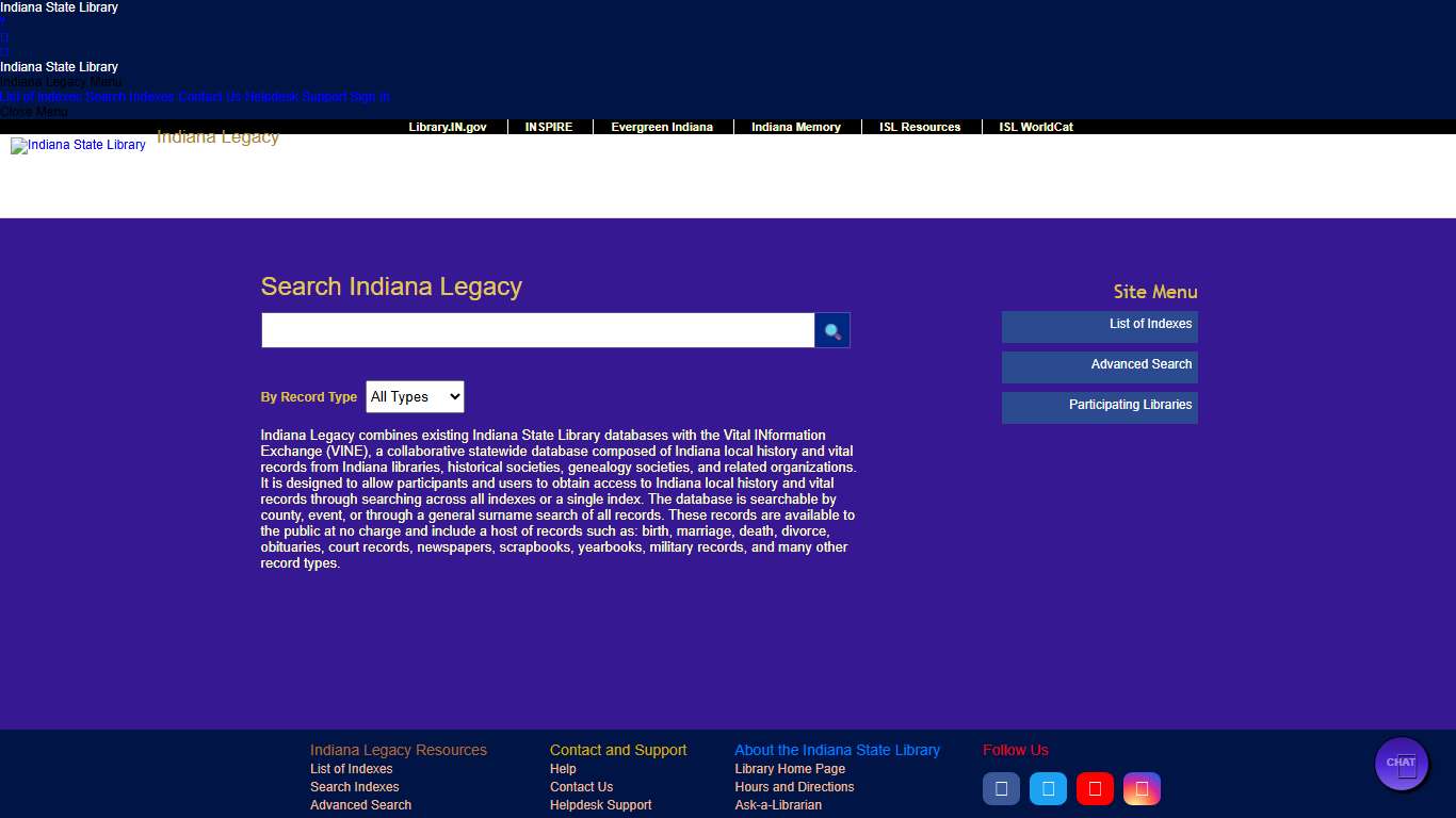 Indiana State Library :: Indiana Legacy